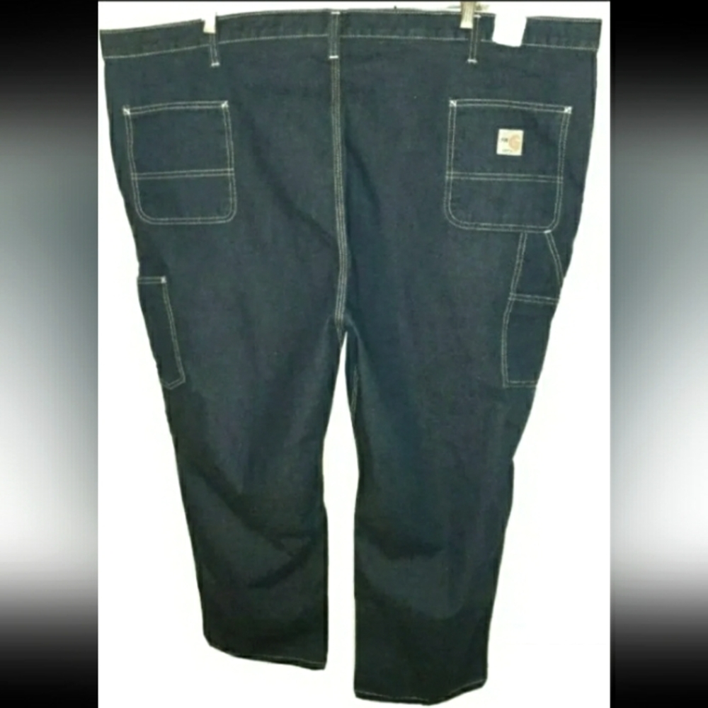 Mens NEW 52X28 Carhartt Big&Tall FR Flame Resistant Denim Carpenter Blue Jeans
